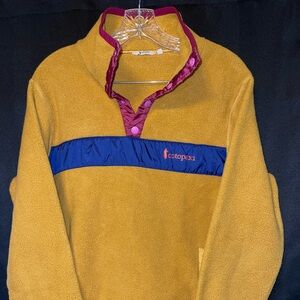 Cotopaxi honeycomb and Blue Women's Teca Fleece Pullover